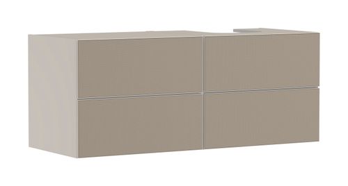 Hansgrohe-HG-Xevolos-E-Waschtischunterschrank-Sandbeige-Matt-1370-550-mit-4-Schubkaesten-fuer-Konsolen-mit-Aufsatzwaschtisch-geschliffen-rechts-Bronze-Struktur-54240390 gallery number 1